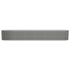 Vidaxl plantenbak 260x40x36 cm gegalvaniseerd staal grijs