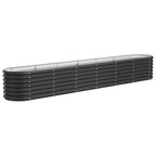Vidaxl plantenbak 260x40x36 cm gegalvaniseerd staal antracietkleurig
