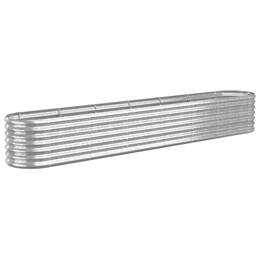 Vidaxl plantenbak 260x40x36 cm gegalvaniseerd staal zilverkleurig