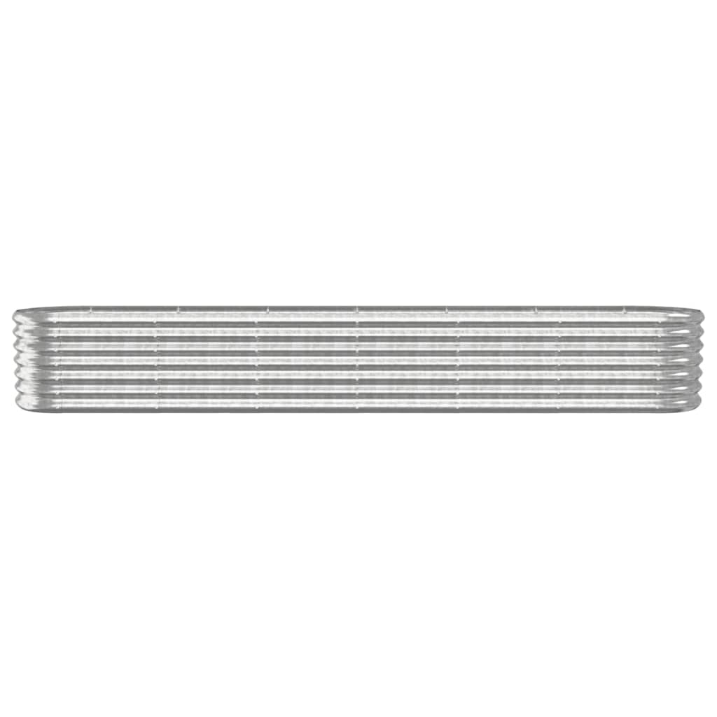 Vidaxl plantenbak 260x40x36 cm gegalvaniseerd staal zilverkleurig