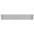 Vidaxl plantenbak 260x40x36 cm gegalvaniseerd staal zilverkleurig