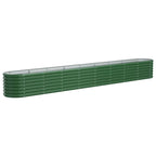 Vidaxl plantenbak 332x40x36 cm gegalvaniseerd staal groen