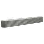 Vidaxl plantenbak 332x40x36 cm gegalvaniseerd staal grijs