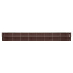 Vidaxl plantenbak 332x40x36 cm gegalvaniseerd staal bruin