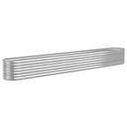 Vidaxl plantenbak 332x40x36 cm gegalvaniseerd staal zilverkleurig