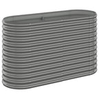 Vidaxl plantenbak 114x40x68 cm gegalvaniseerd staal grijs