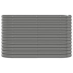 Vidaxl plantenbak 114x40x68 cm gegalvaniseerd staal grijs