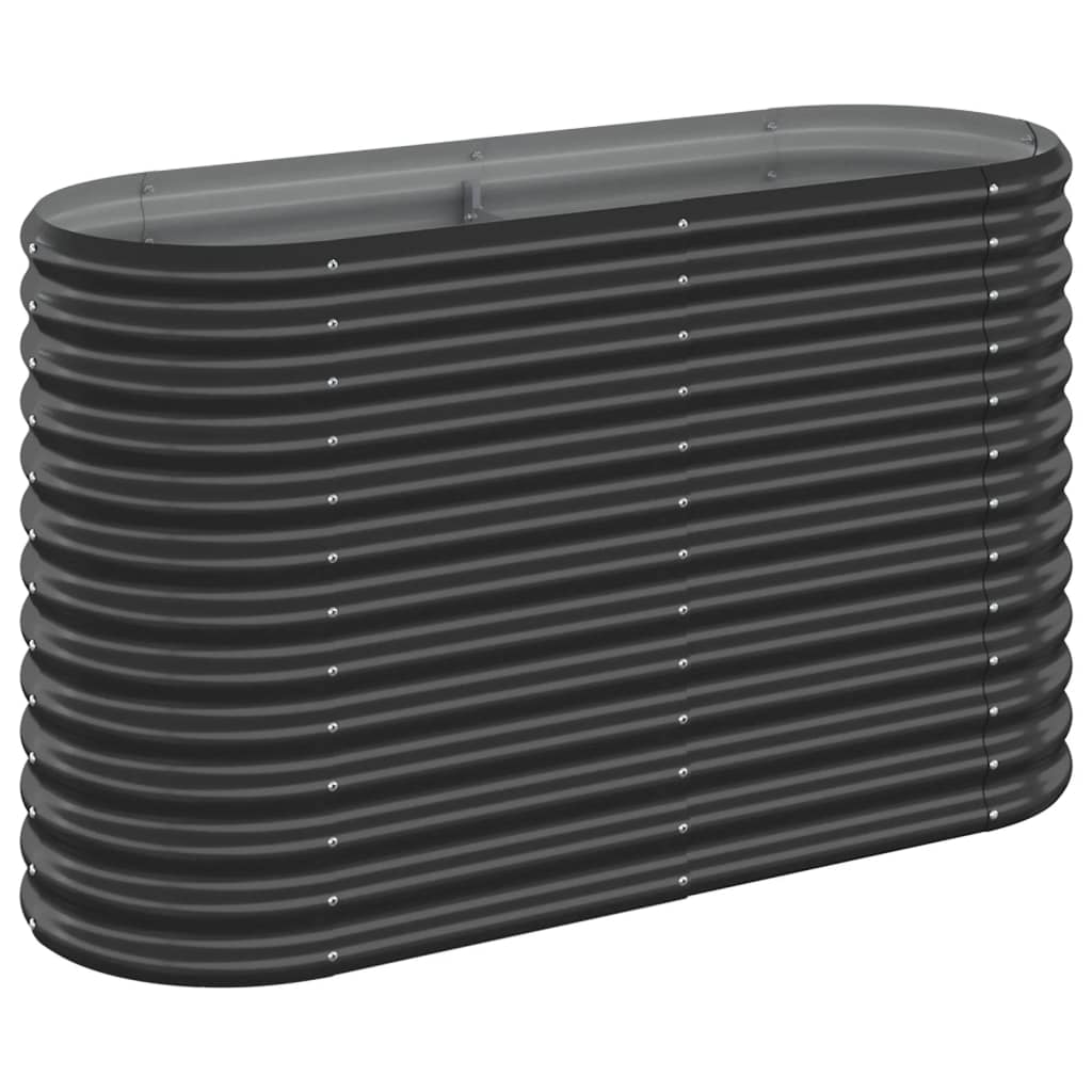 Vidaxl plantenbak 114x40x68 cm gegalvaniseerd staal antracietkleurig