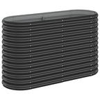 Vidaxl plantenbak 114x40x68 cm gegalvaniseerd staal antracietkleurig
