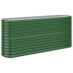 Vidaxl plantenbak 152x40x68 cm gegalvaniseerd staal groen