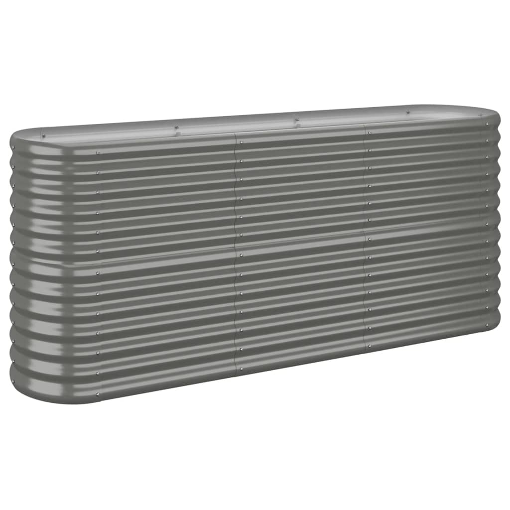 Vidaxl plantenbak 152x40x68 cm gegalvaniseerd staal grijs