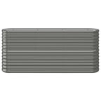 Vidaxl plantenbak 152x40x68 cm gegalvaniseerd staal grijs