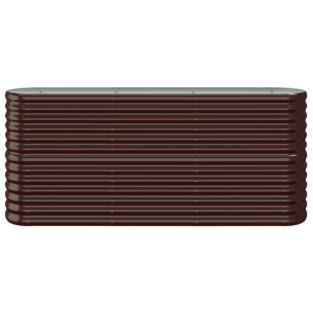 Vidaxl plantenbak 152x40x68 cm gegalvaniseerd staal bruin