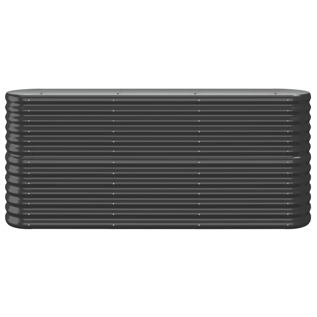 Vidaxl plantenbak 152x40x68 cm gegalvaniseerd staal antracietkleurig