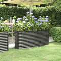 Vidaxl plantenbak 152x40x68 cm gegalvaniseerd staal antracietkleurig