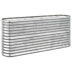 Vidaxl plantenbak 152x40x68 cm gegalvaniseerd staal zilverkleurig