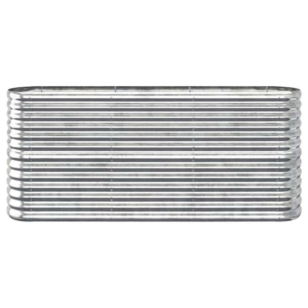 Vidaxl plantenbak 152x40x68 cm gegalvaniseerd staal zilverkleurig