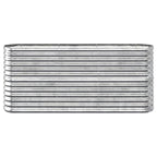 Vidaxl plantenbak 152x40x68 cm gegalvaniseerd staal zilverkleurig
