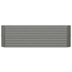 Vidaxl plantenbak 224x40x68 cm gegalvaniseerd staal grijs