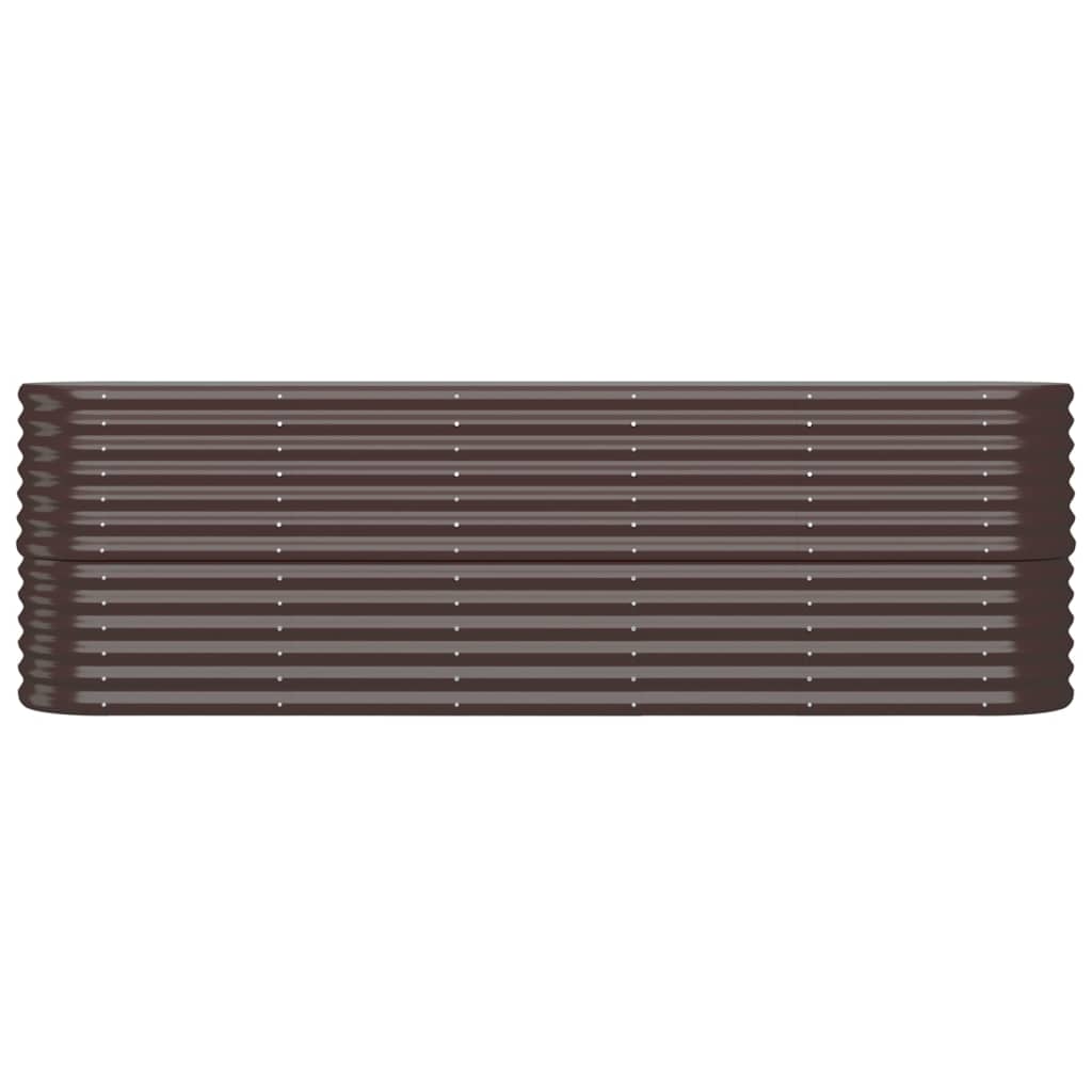 Vidaxl plantenbak 224x40x68 cm gegalvaniseerd staal bruin