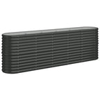 Vidaxl plantenbak 224x40x68 cm gegalvaniseerd staal antracietkleurig