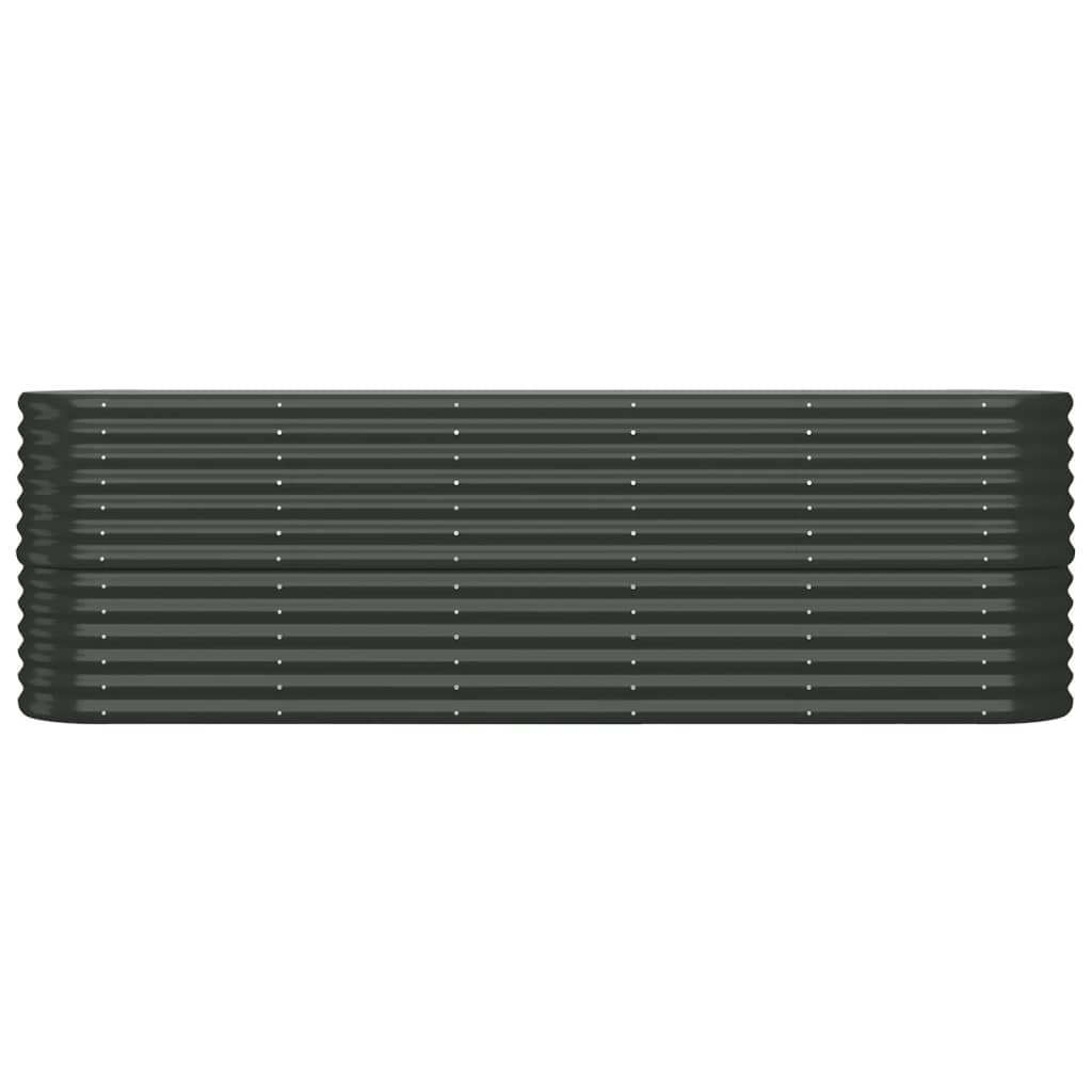 Vidaxl plantenbak 224x40x68 cm gegalvaniseerd staal antracietkleurig