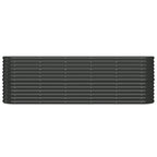 Vidaxl plantenbak 224x40x68 cm gegalvaniseerd staal antracietkleurig