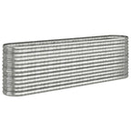 Vidaxl plantenbak 224x40x68 cm gegalvaniseerd staal zilverkleurig