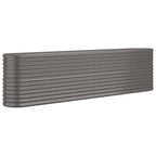 Vidaxl plantenbak 260x40x68 cm gegalvaniseerd staal grijs