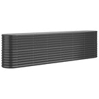 Vidaxl plantenbak 260x40x68 cm gegalvaniseerd staal antracietkleurig