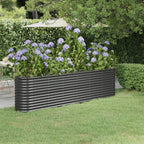 Vidaxl plantenbak 260x40x68 cm gegalvaniseerd staal antracietkleurig