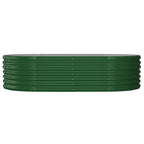 Vidaxl plantenbak 152x80x36 cm gegalvaniseerd staal groen