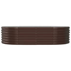 Vidaxl plantenbak 152x80x36 cm gegalvaniseerd staal bruin