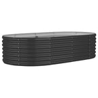 Vidaxl plantenbak 152x80x36 cm gegalvaniseerd staal antracietkleurig