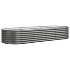 Vidaxl plantenbak 224x80x36 cm gegalvaniseerd staal grijs