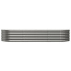 Vidaxl plantenbak 224x80x36 cm gegalvaniseerd staal grijs