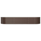 Vidaxl plantenbak 224x80x36 cm gegalvaniseerd staal bruin