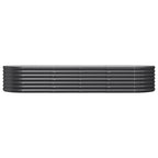 Vidaxl plantenbak 224x80x36 cm gegalvaniseerd staal antracietkleurig