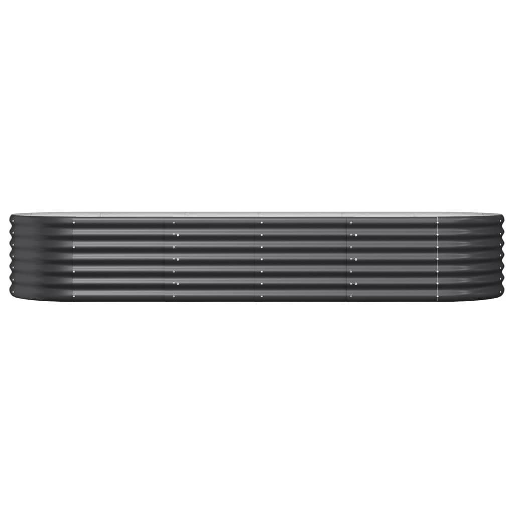 Vidaxl plantenbak 224x80x36 cm gegalvaniseerd staal antracietkleurig