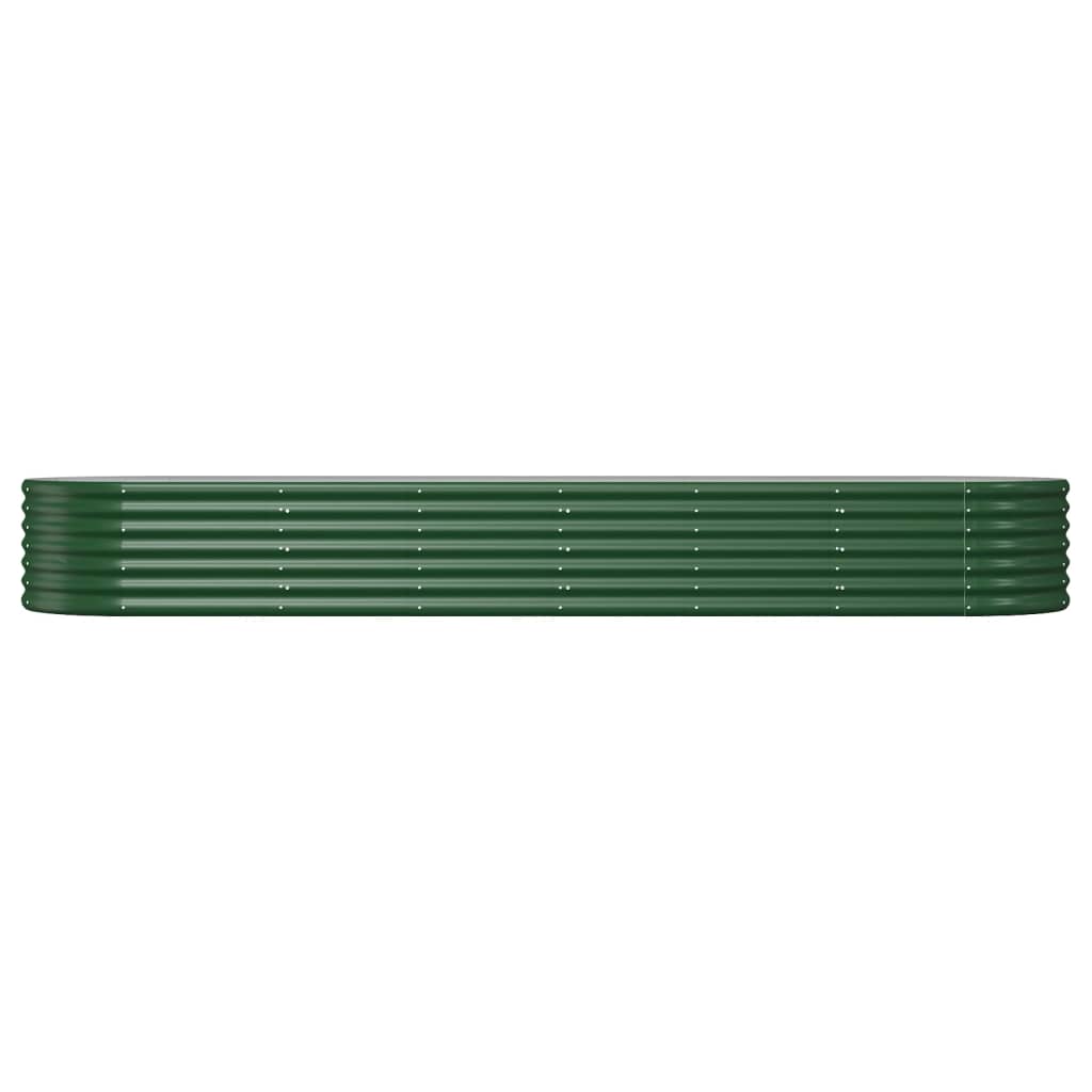 Vidaxl plantenbak 296x80x36 cm gegalvaniseerd staal groen