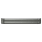 Vidaxl plantenbak 296x80x36 cm gegalvaniseerd staal grijs