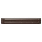 Vidaxl plantenbak 296x80x36 cm gegalvaniseerd staal bruin