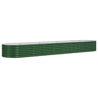 Vidaxl plantenbak 368x80x36 cm gegalvaniseerd staal groen