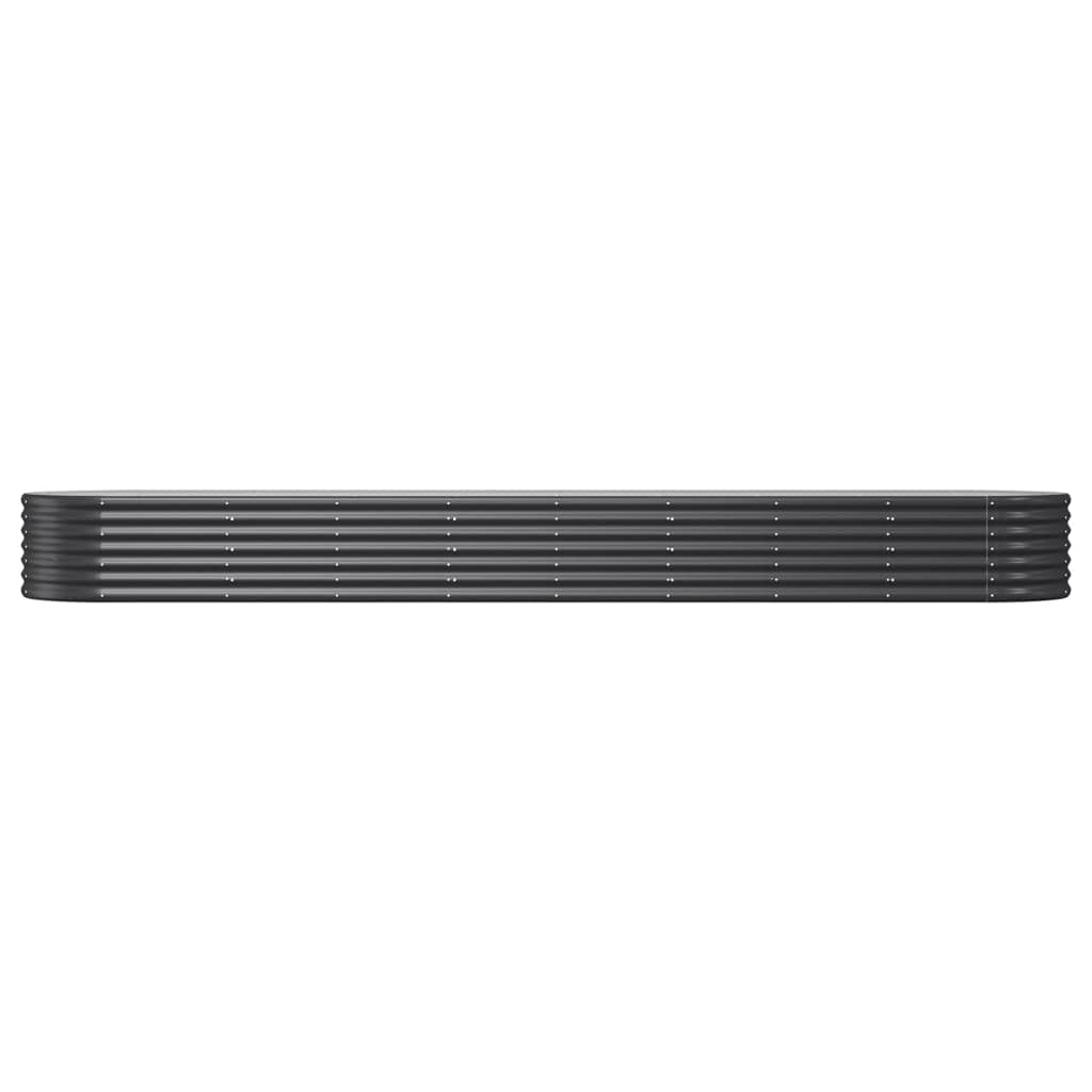 Vidaxl plantenbak 368x80x36 cm gegalvaniseerd staal antracietkleurig