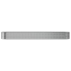 Vidaxl plantenbak 368x80x36 cm gegalvaniseerd staal zilverkleurig