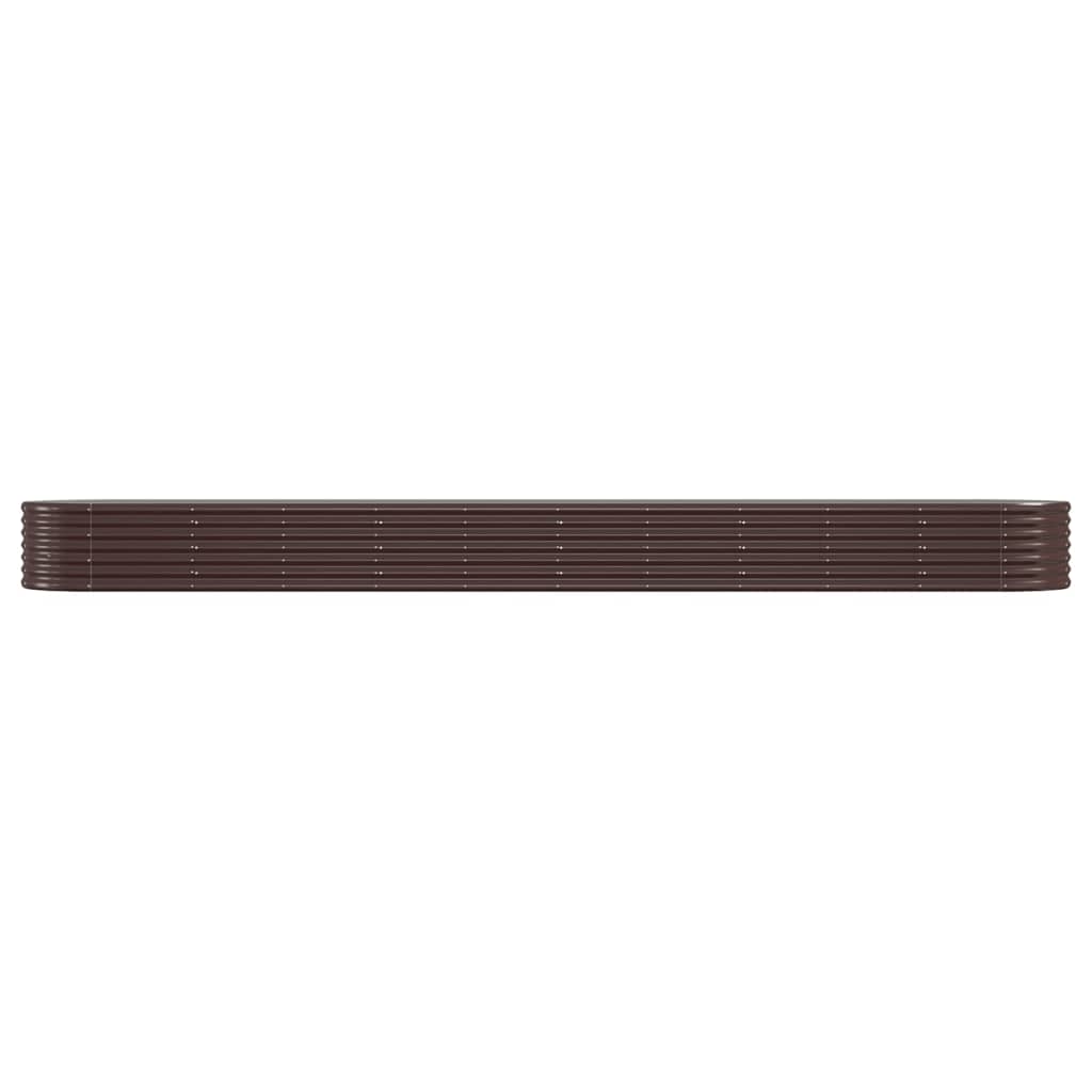 Vidaxl plantenbak 440x80x36 cm gegalvaniseerd staal bruin