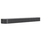 Vidaxl plantenbak 440x80x36 cm gegalvaniseerd staal antracietkleurig