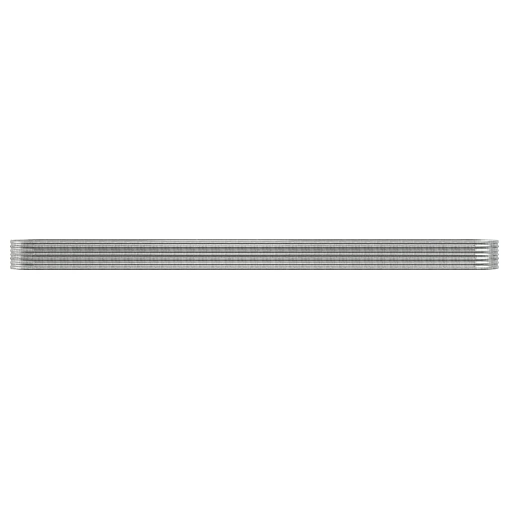 Vidaxl plantenbak 440x80x36 cm gegalvaniseerd staal zilverkleurig