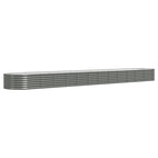 Vidaxl plantenbak 512x80x36 cm gegalvaniseerd staal grijs