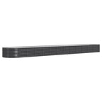 Vidaxl plantenbak 512x80x36 cm gegalvaniseerd staal antracietkleurig